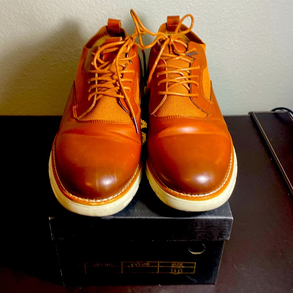 Size 11 Jitai Men’s Brown Leather Oxford Shoes